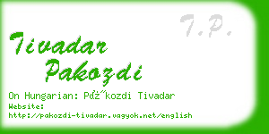 tivadar pakozdi business card